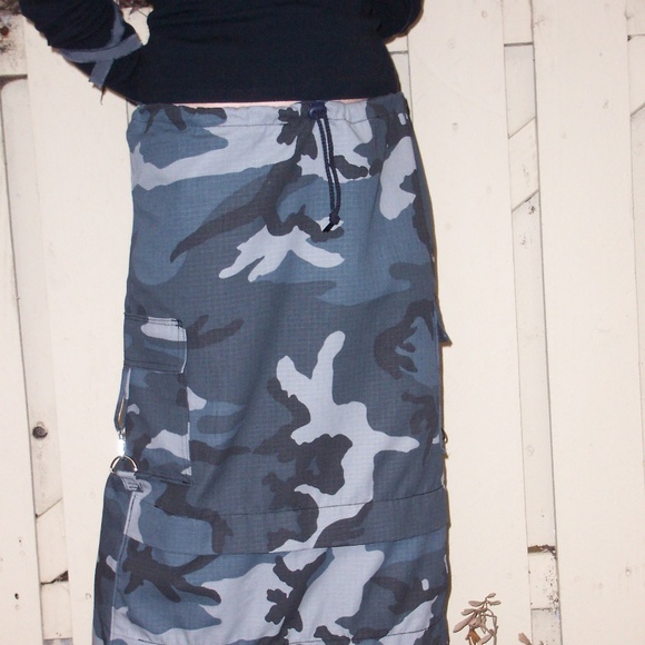 Izznt Streetwear | Skirts | Long Cargo Skirt Drawstring Nwt | Poshmark